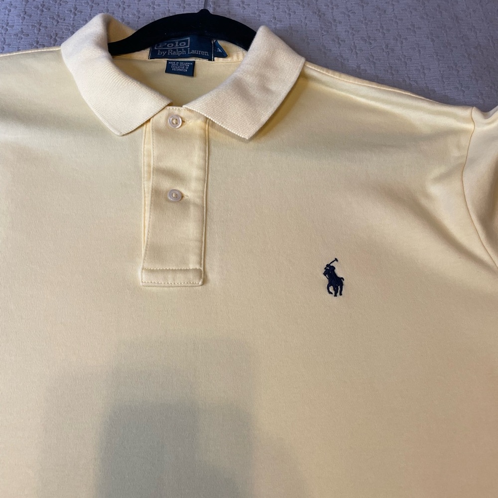 Polo by Ralph Lauren Men's Light Yellow Polo Shirt